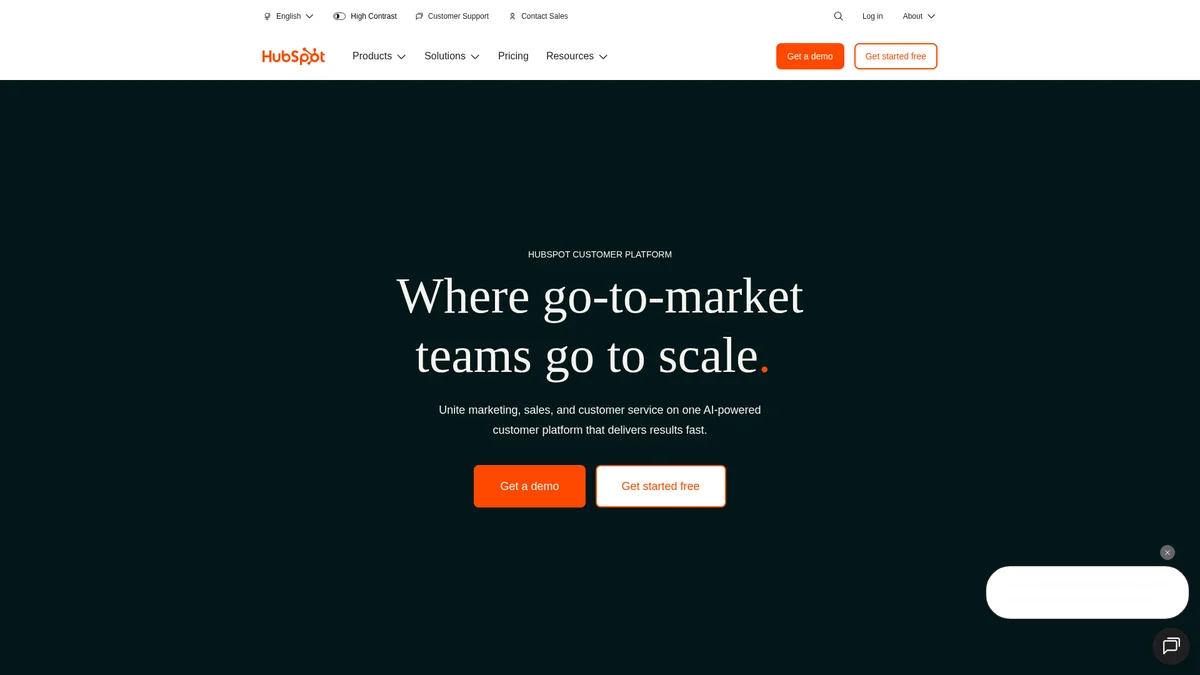 HubSpot Homepage